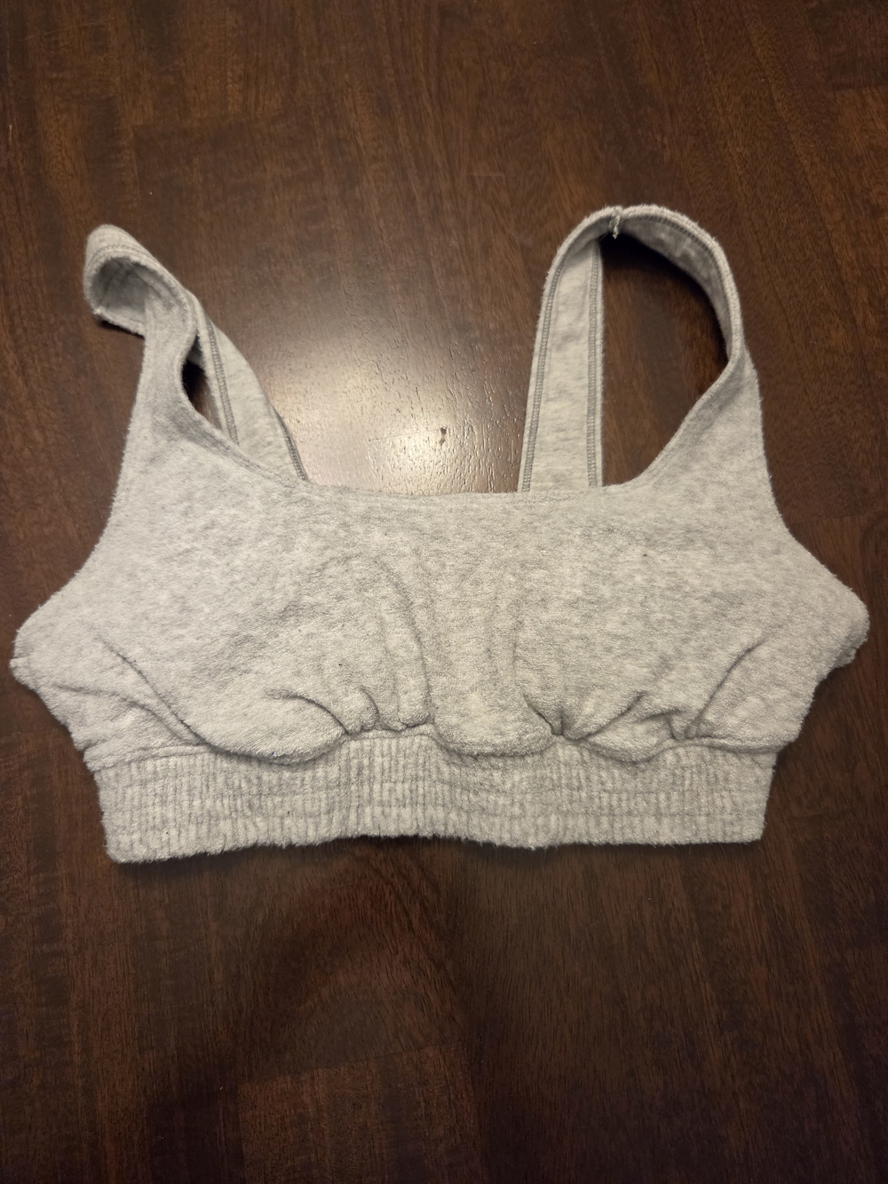 Gilly Hicks M Light Heather Gray Ribbed Bralette